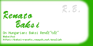 renato baksi business card